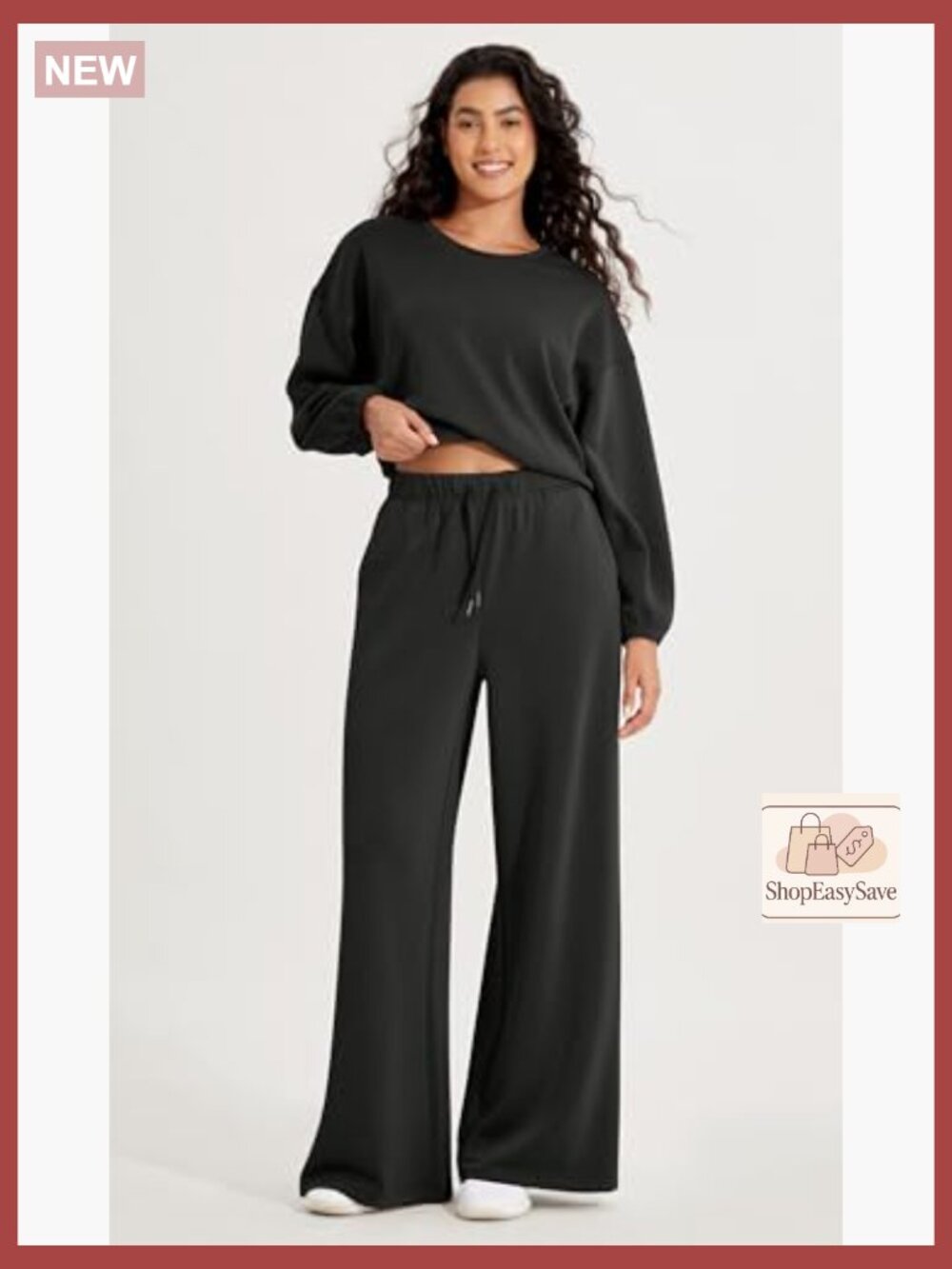 Ultra Soft Modal Extra Wide Leg Pants with Pockets Drawstring High Waist - Picture 5 of 7